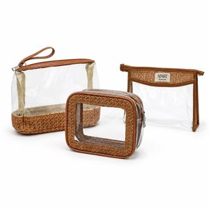 Custom Logo <b>Transparent</b> PVC Jute <b>Makeup</b> Organizer <b>Bag</b> Portable Clear Cosmetic Pouch Factory Wholesale Manufacturer OEM - Product Image 5