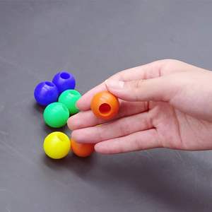 Bolas de goma de silicona huecas de alta elasticidad de grado Industrial con orificio pasante personalizado con servicio de corte reutilizable y no tóxico - Product Image 2