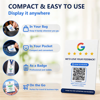 Carte NFC Google Review en PVC CR80, étanche, 13,56 MHz, avec code QR à taper pour les commentaires clients des restaurants, des magasins de détail, des hôtels et des entreprises