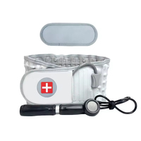 Ceinture de massage lombaire FSPG à chargement USB avec décompression par air, chauffage par lumière rouge, vibration et soutien de traction lombaire, taille unique