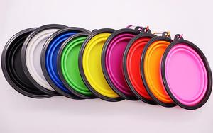 Bols pour chiens pliables en silicone non toxique sans BPA lavables au lave-vaisselle bol de voyage extensible pliable portable pour chiens chiots - Product Image 4
