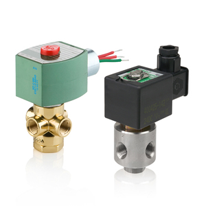 Oferta Especial: Válvulas Solenoides de Acción Directa de 3 Vías 320 con Cuerpo de Latón y Acero Inoxidable, Tamaño de Tubería de 1/8" y 1/4" en Stock - Product Image 1
