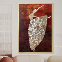 Décorations pour l'intérieur de la maison Turitella Shells Art Femmes Danse Peinture à l'huile Creative Shell 3D Wall Art Autre Home Decor