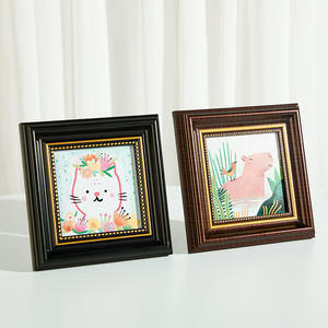 Cadre photo miniature carré de 4 pouces, vente en gros, pour peinture <span class=keywords><strong>à</strong></span> l'aquarelle DIY, peut être monté sur une table ou accroché <span class=keywords><strong>au</strong></span> <span class=keywords><strong>mur</strong></span> - Product Image 4