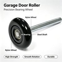 Rouleau de quincaillerie pour porte de garage, directement de l'usine, roulement silencieux pour kits de réparation de portes de garage sectionnelles.