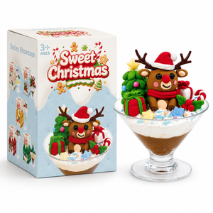 Kit d'artisanat en argile à séchage à l'air libre avec rennes de Noël, accessoires de colle crème, ensemble de modélisation de gobelets à dessert DIY pour enfants OEM ODM - Product Image 1
