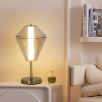 Lampe de chevet en verre nordique, design minimaliste moderne sophistiqué, éclairage ambiant en forme de diamant, à intensité variable, commande vocale