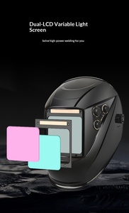 <span class=keywords><strong>Casque</strong></span> <span class=keywords><strong>de</strong></span> soudage en PP, vision large 150x90mm, couleurs réelles, alimentation solaire, batterie au lithium, assombrissement automatique - Product Image 2
