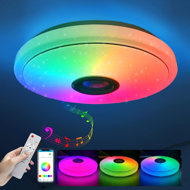 LEDEAST HC-X 36W Music RGB LED Ceiling Light Modern Design Remote Smart APP Control Ambient Lighting for Living Room