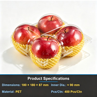 Groothandel Transparante PET Blisterverpakkingen Fruitbakjes Wegwerpbaar Plastic voor Sinaasappel Perzik Peer Avocado Granaatappel 0,3 mm Dik