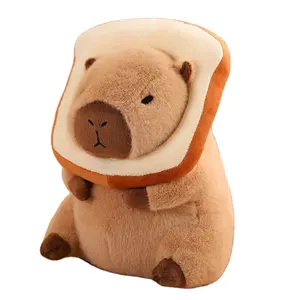 Brinquedo de pelúcia Capybara com torradas de flores, brinquedo de pelúcia para bonecas de aniversário, novo design, presente