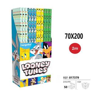 Papel Higiénico Looney Tunes en Rollo 70X200, Producto de Cartón Desechable - Product Image 1