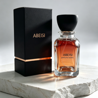 Flacon de parfum carré en verre de 50 ml, nouveau produit, emballage avec couvercle en bois, version de 100 ml également disponible