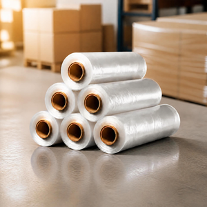 Stretch Film Pallet <b>Wrap</b> Transparent LLDPE Material Smooth Surface Industrial Use 8-25 Micron 20 Inch 1500ft Wholesale - Product Image 1