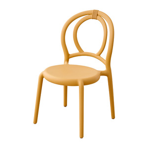 Huyo Round-Back <b>Plastic</b> <b>Chair</b> Stackable Minimalist Dopamine-Inspired Home Use Living Room Seat for Children - Product Image 4