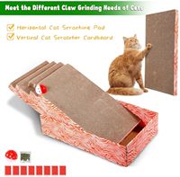 Griffoir Moderne pour Chat, Jouet Portable en Carton, Râpe à Griffes, Emballage Écologique en Carton, Produit pour Animaux de Compagnie