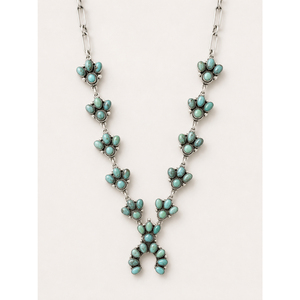Collier pendentif en turquoise Mohave plaqué argent, chaîne de 16 pouces, placage 4 microns, bijoux bohèmes du sud-ouest - Product Image 5