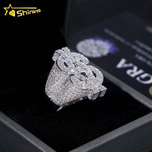 Anillo de Hombre de Plata 925 con Diamantes de Imitación, Estilo Hip Hop, <span class=keywords><strong>Precio</strong></span> al por Mayor - Product Image 2