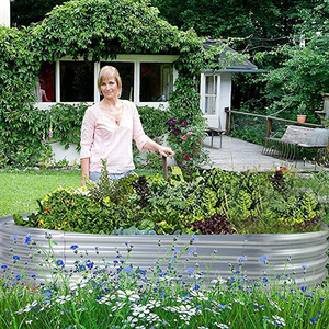 Hot Sale 8 Inch 17 32 <b>Large</b> Metal Elevated Garden Bed Galvanized Flower Pot <b>Box</b> Outdoor Vegetables - Product Image 3