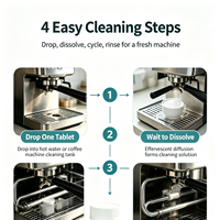 Tablettes de nettoyage rapide pour machine à café, pour le portafiltre et le filtre, pour une réinitialisation rapide