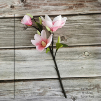 Tige de fleur de magnolia en soie, décoration de mariage, faite à la main pour la fête des mères et Pâques