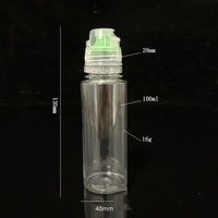 50ml 60ml 80ml 100ml PET Transparent Désinfectant pour les mains Bouteille avec pompe Joint pour petit poisson Médecine Appât Additif Distribution