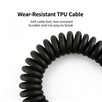 Câble de données rétractable en TPU tressé avec connecteurs Type-C/Type-C en cuivre étamé, charge super rapide 6A pour téléphone portable en voiture