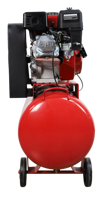 Kompresor Udara Sekrup Tekanan Tinggi 100L 3HP 2 Silinder Bertenaga Bensin Stasioner 8 Bar/115psi Berpendingin Udara Efisiensi Tinggi