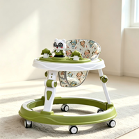 Marche-bébé réglable en hauteur Lemoon 711 avec roues pour l'apprentissage et la marche des tout-petits et des enfants, doté de jouets amusants