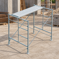 Kit d'échafaudage en acier complet avec planches perforées et plaque de base réglable pour travaux de décoration de bâtiments résidentiels