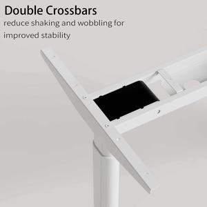 PRORIALS Cadre de bureau assis-debout électrique pour salle de jeux, double moteur, <span class=keywords><strong>deux</strong></span> niveaux, colonne ovale, stable - Product Image 2
