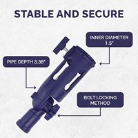 Perche d'extension réglable multi-angles pour pinceaux, rouleaux et grattoirs, avec tête rotative pour murs et plafonds
