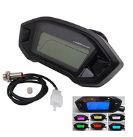 Compteur de vitesse universel pour moto, tachymètre, odomètre numérique, écran LCD, compteur de vitesse pour moto, DC 12V
