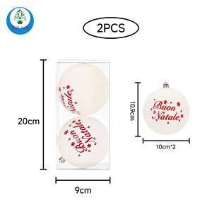 Set di Palline Natalizie Personalizzate con Stampa di Lettere, Classiche Rosse e Argento Opaco con Scritta '<span class=keywords><strong>Buon</strong></span> <span class=keywords><strong>Natale</strong></span>', Decorazioni per Albero di <span class=keywords><strong>Natale</strong></span> - Product Image 6