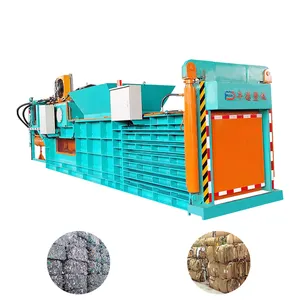 Waste Cartons Plastic Bottles Cans Woven Bags Horizontal Hydraulic Plastic Balers