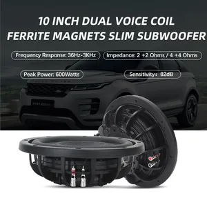 High Quality Powered Subwoofer Carbon Fiber Cone Dual 10 12 Inch Bass Double Magnet 600w Subwoofers