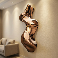 Sculpture abstraite en bronze coulé, ruban torsadé, statue spirale tressée artisanale moderne, décoration de jardin extérieur, parc, place publique, hôtel