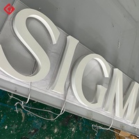 Enseignes lumineuses 3D LED personnalisées pour extérieur, lettres en relief rétroéclairées, montées au mur, pour devantures de magasins et enseignes commerciales