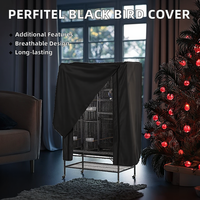 Housse de cage à oiseaux universelle Perfitel (noir) – Matière occultante, durable, respirante et lavable pour usage intérieur et extérieur