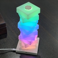 Veilleuse LED Rechargeable Assemblage DIY Transfrontalier Lampe de table ABS Créative Colorée Chambre Chevet Atmosphère Ornement Cadeau