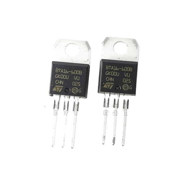 New Original BTA16-600BRG BTA16-600B TO-220 Triacs 16A 600V IC Chip BTA16-600BWRG