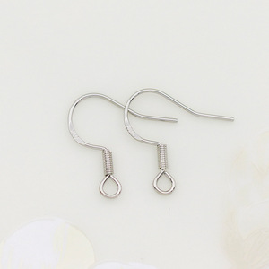 925 Sterling brass ear <b>hooks</b> with gold plating and color retention; DIY handmade semi-finished <b>earring</b> parts wholesale E100 - Product Image 3