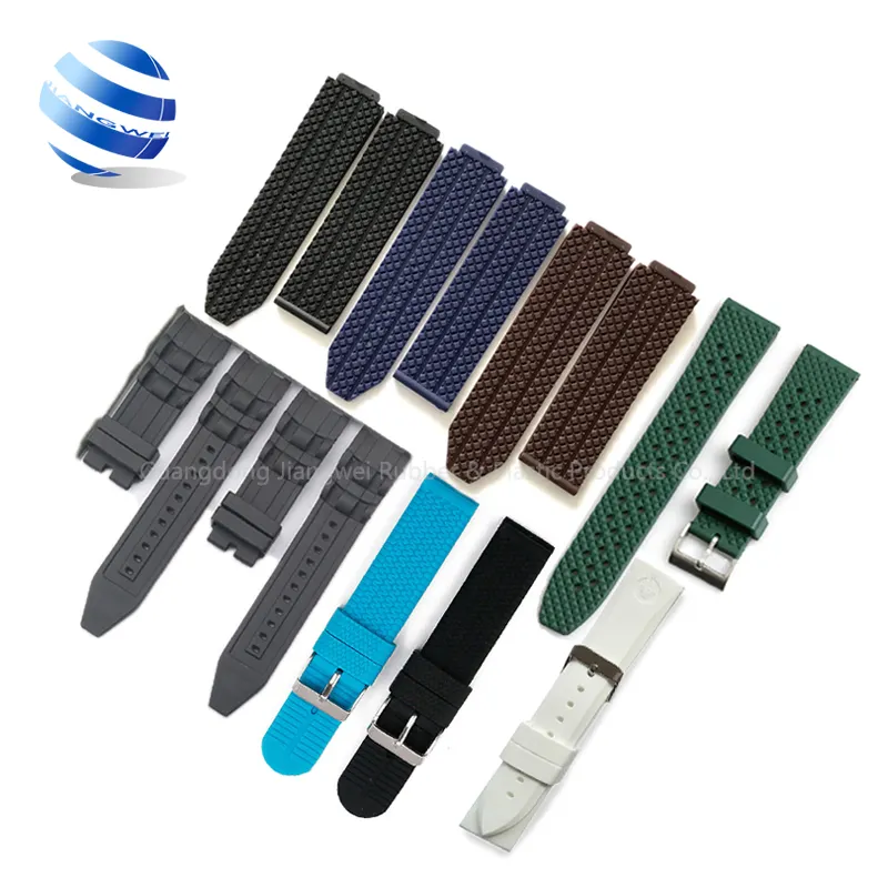 Manufacturer factory custom fluorine fkm silicone rubber watch bands straps