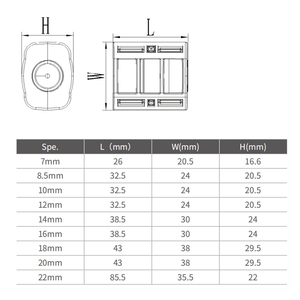 Vbk chia con dấu ống nối cho 7mm 10mm 12mm 16mm 18mm 20mm 22mm khối khí thiết bị sợi quang - Product Image 2