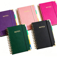 Carnet A5 simple à spirale avec couverture en polyuréthane, bloc-notes à feuilles mobiles, journal de bureau, agenda de réunion, cadeau, planificateur