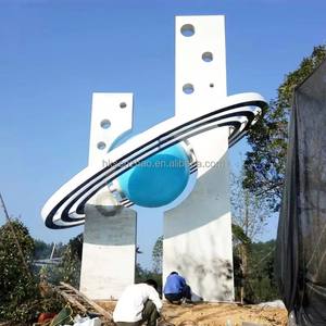 Senzhao, Fournisseur de Grandes Sculptures, Sculpture Personnalisée en Acier Inoxydable, Sculpture Abstraite Géométrique à Emboîtement, Sculpture Monumentale - Product Image 5