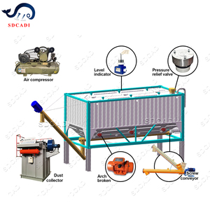 Silo à ciment horizontal portable avec unité de vidage de sacs jumbo et système d'alimentation automatique pour centrale à béton - Product Image 1
