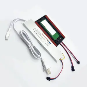 Kit de 3 interruptor de toque chave e 36w led fonte de alimentação para o banheiro espelho maquiagem inteligente cct stepless escurecimento inteligente dimmer