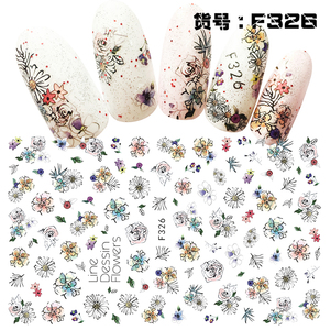 Promocional hermosa <span class=keywords><strong>flor</strong></span> de alta calidad DIY gel de esmalte de uñas de arte pegatinas de calcomanías - Product Image 3