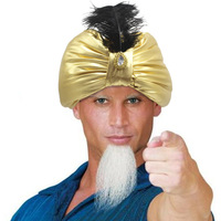 Sombrero árabe divertido de plumas étnicas indias de color brillante dorado, estilo europeo-americano, para playa, invierno, disfraz de actuación